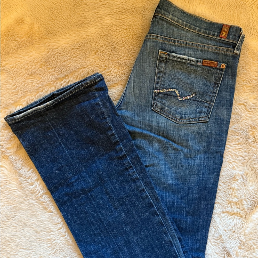 7 For All Mankind Dark Blue Boot Cut Jeans sz30